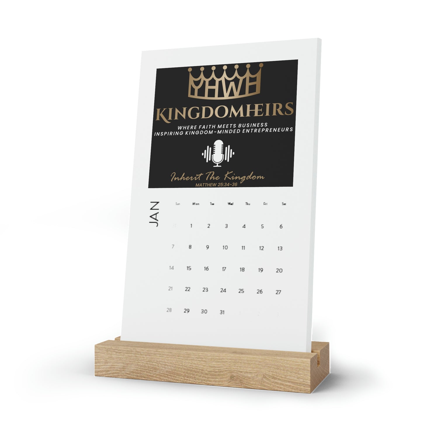 Vertical Desk Calendar (2024)