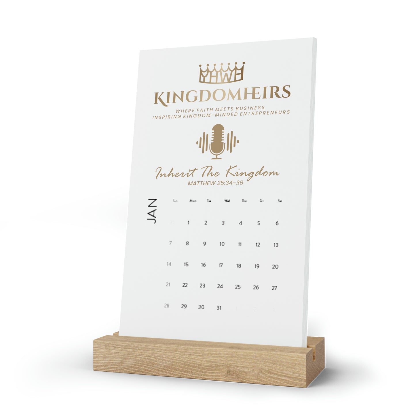 Vertical Desk Calendar (2024)